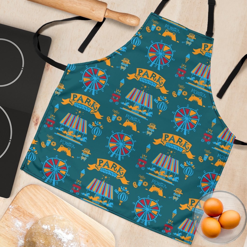 Circus Amusement Park Pattern Print Women's Apron-grizzshop