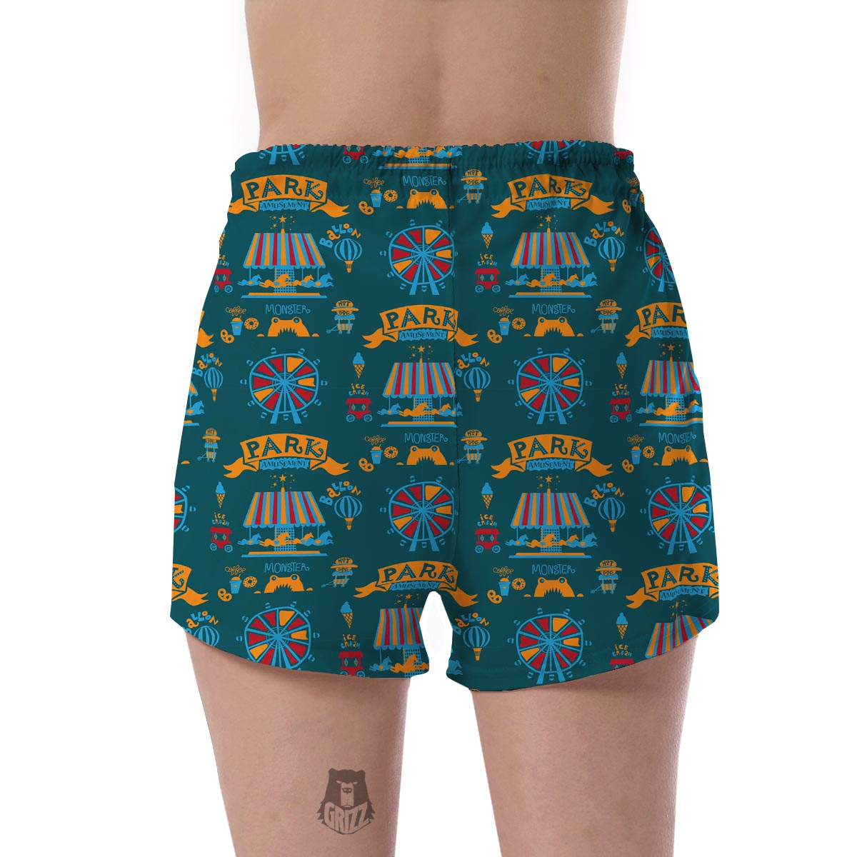 Circus Amusement Park Pattern Print Women's Shorts-grizzshop