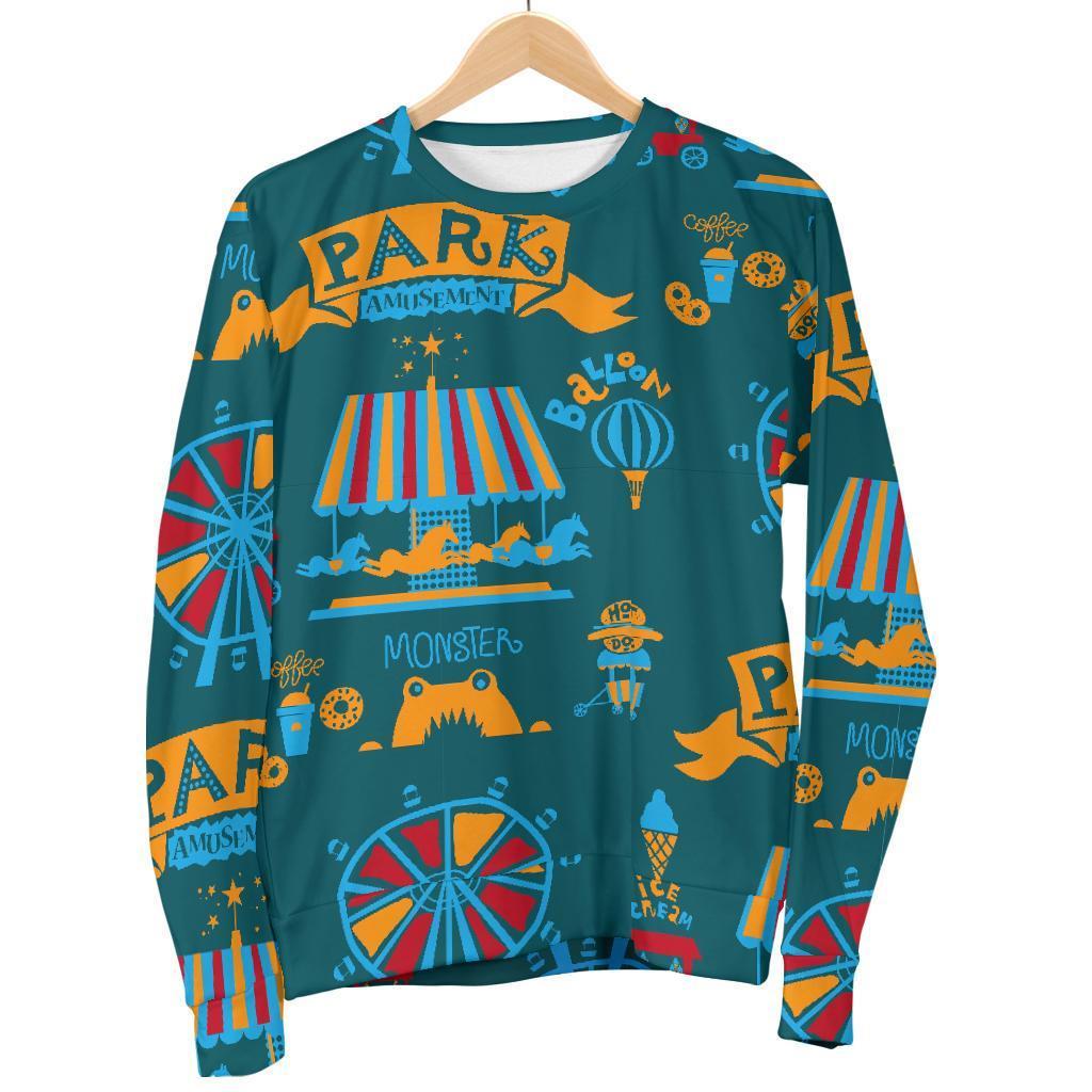 Circus Amusement Park Pattern Print Women's Sweatshirt-grizzshop