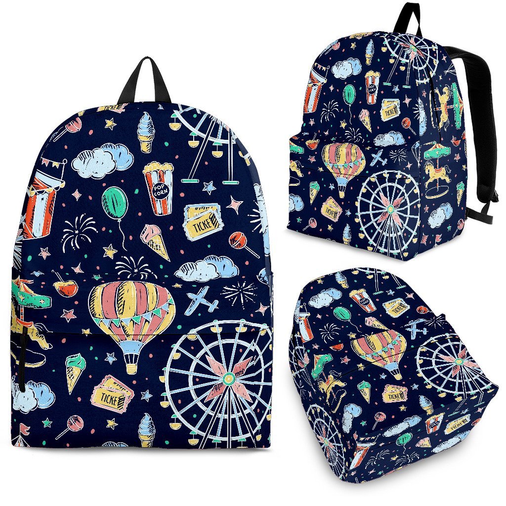 Circus Dream Pattern Print Backpack-grizzshop