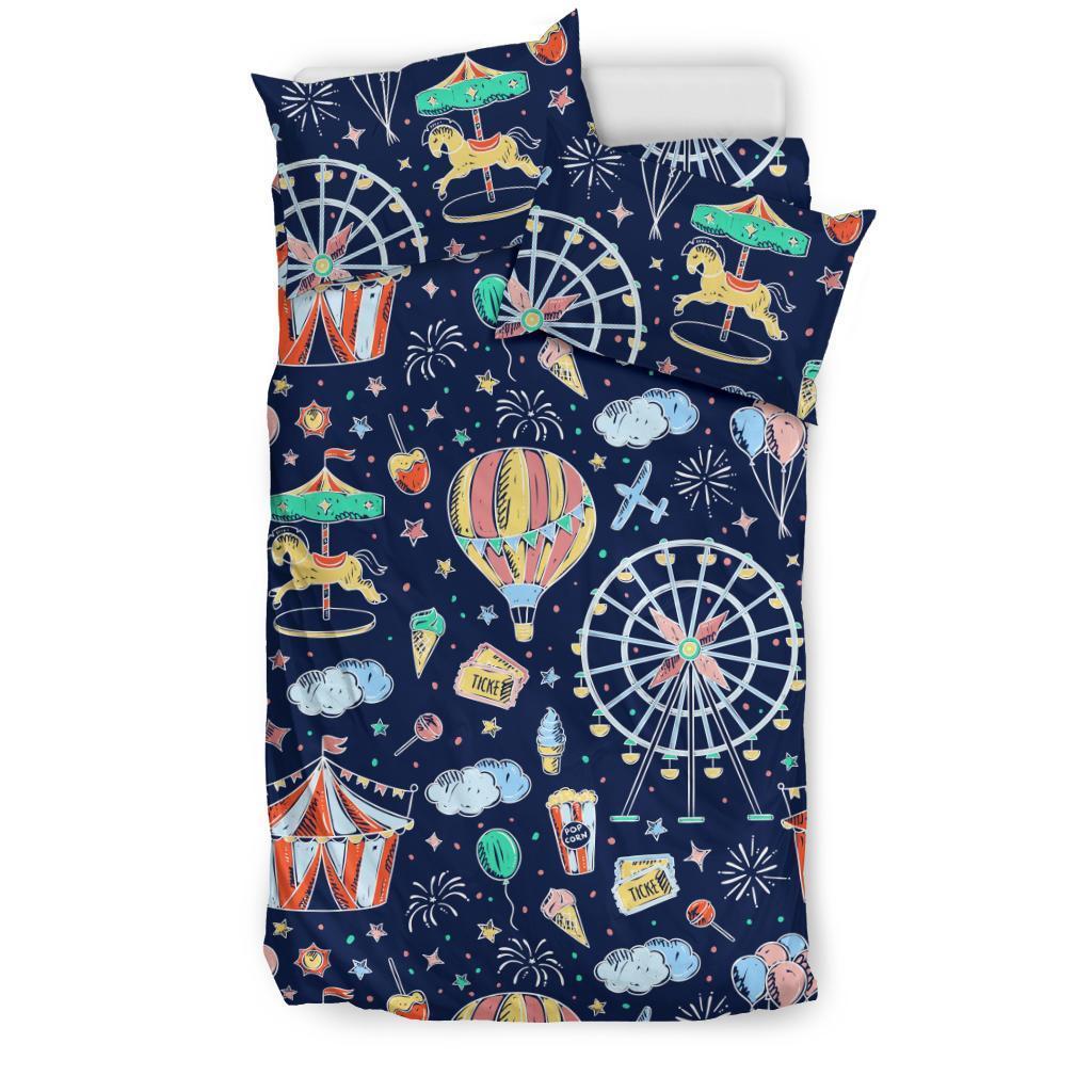 Circus Dream Pattern Print Duvet Cover Bedding Set-grizzshop