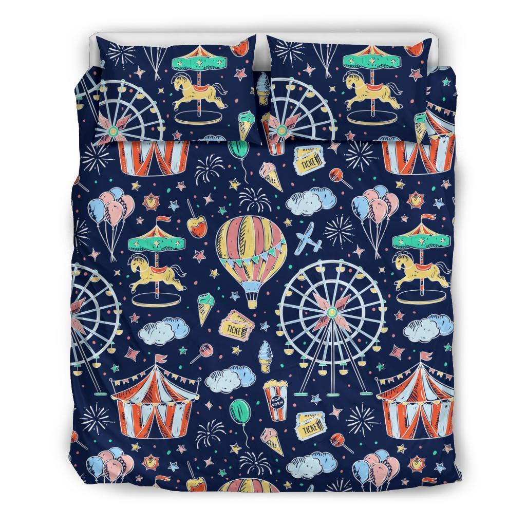 Circus Dream Pattern Print Duvet Cover Bedding Set-grizzshop