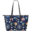 Circus Dream Pattern Print Leather Tote Bag-grizzshop
