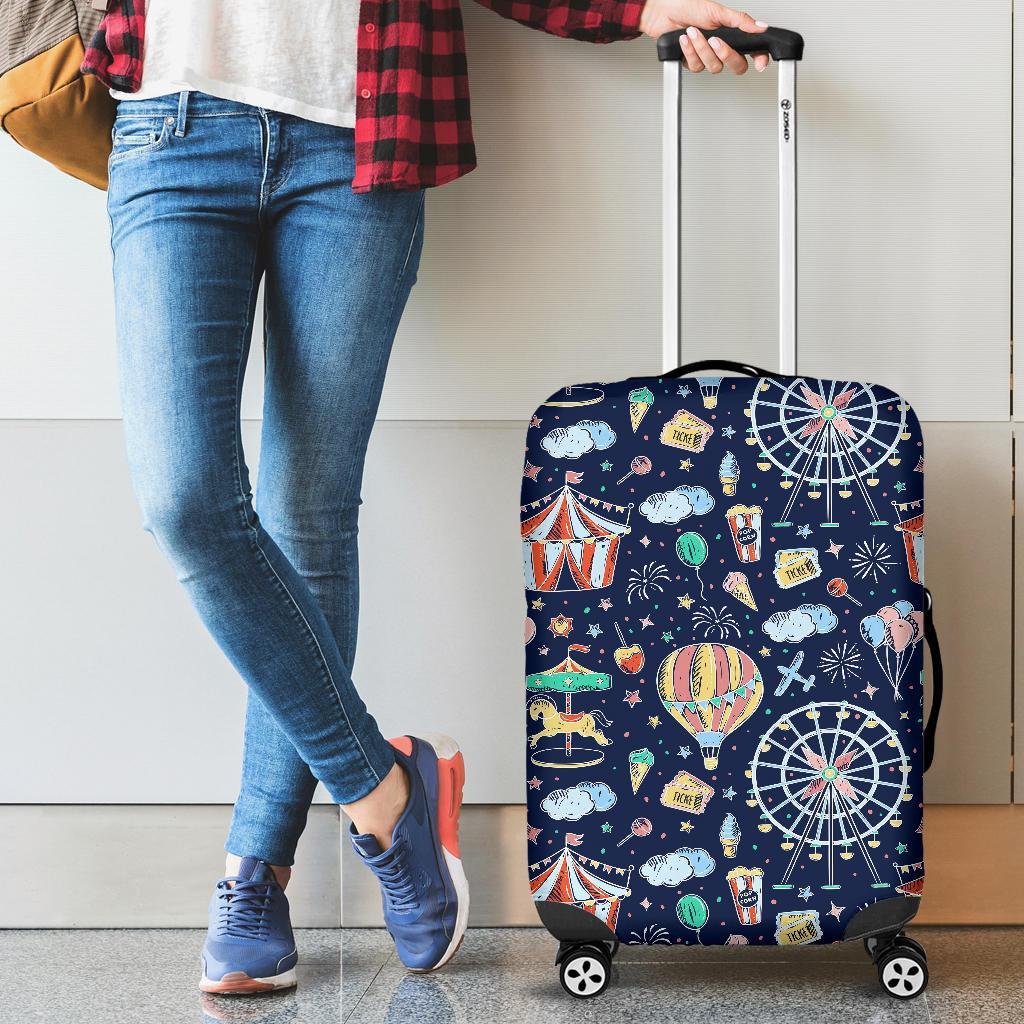 Circus Dream Pattern Print Luggage Cover Protector-grizzshop