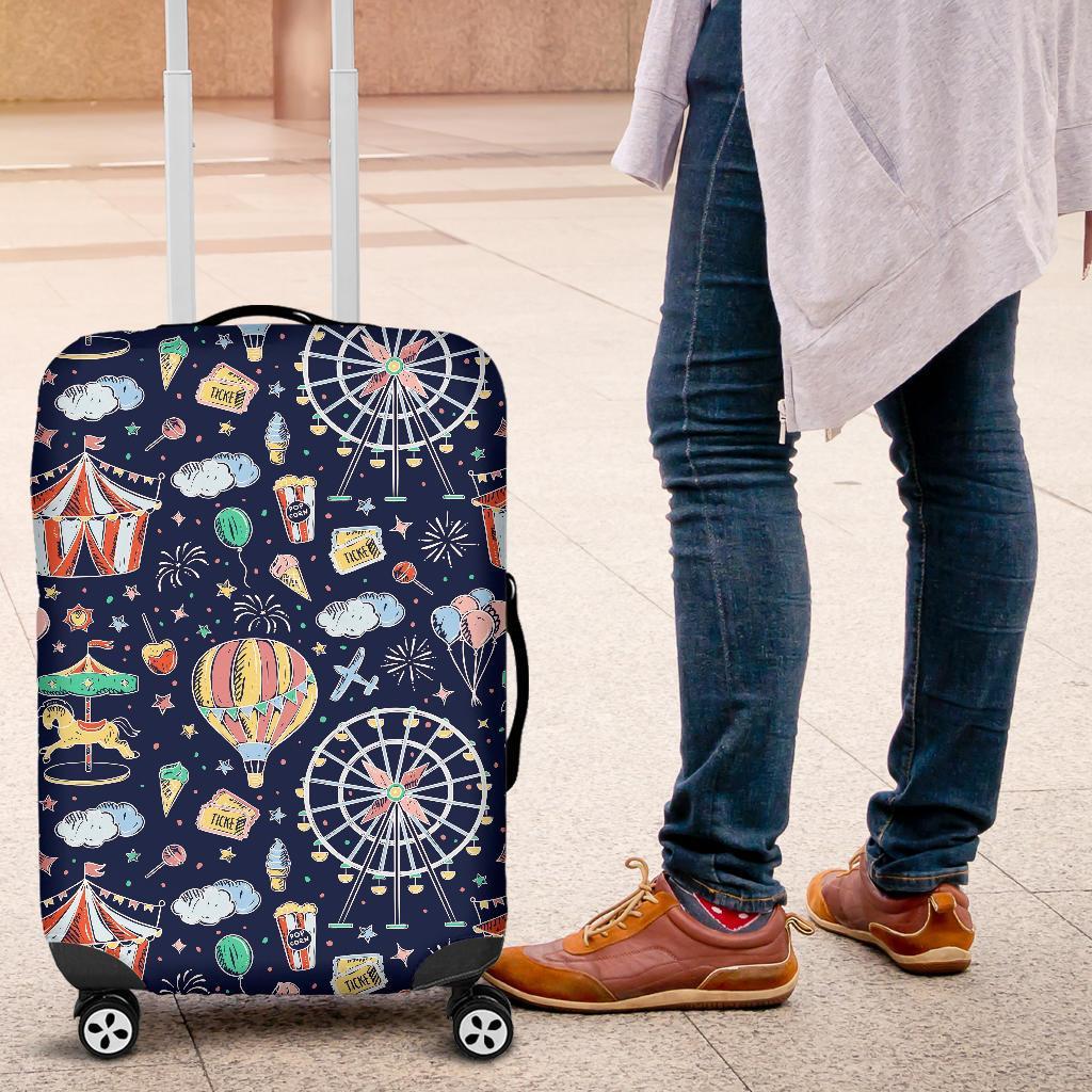 Circus Dream Pattern Print Luggage Cover Protector-grizzshop