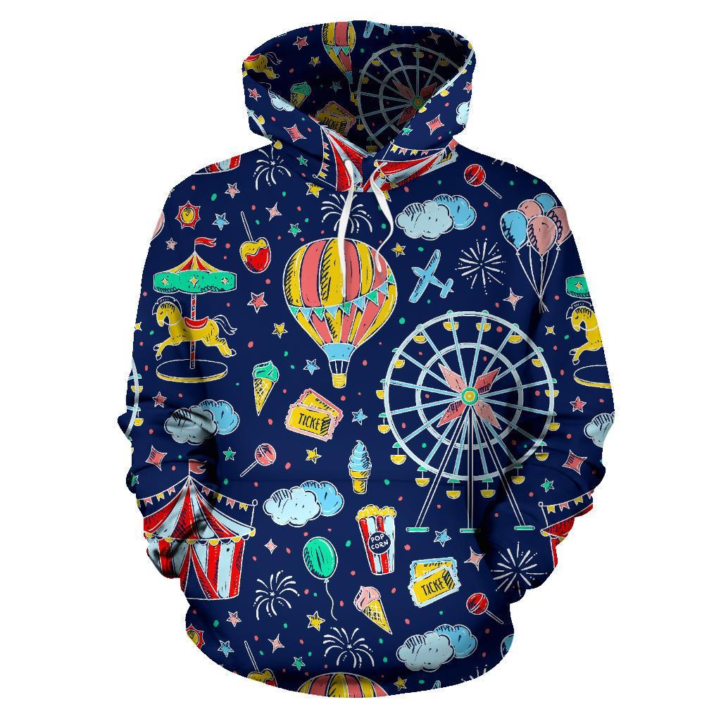 Circus Dream Pattern Print Men Women Pullover Hoodie-grizzshop