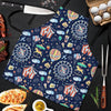 Circus Dream Pattern Print Men's Apron-grizzshop