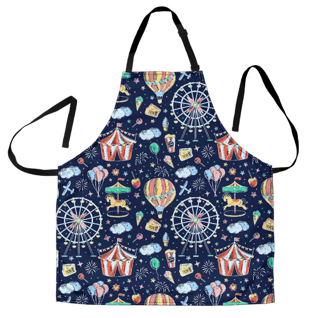 Circus Dream Pattern Print Men's Apron-grizzshop