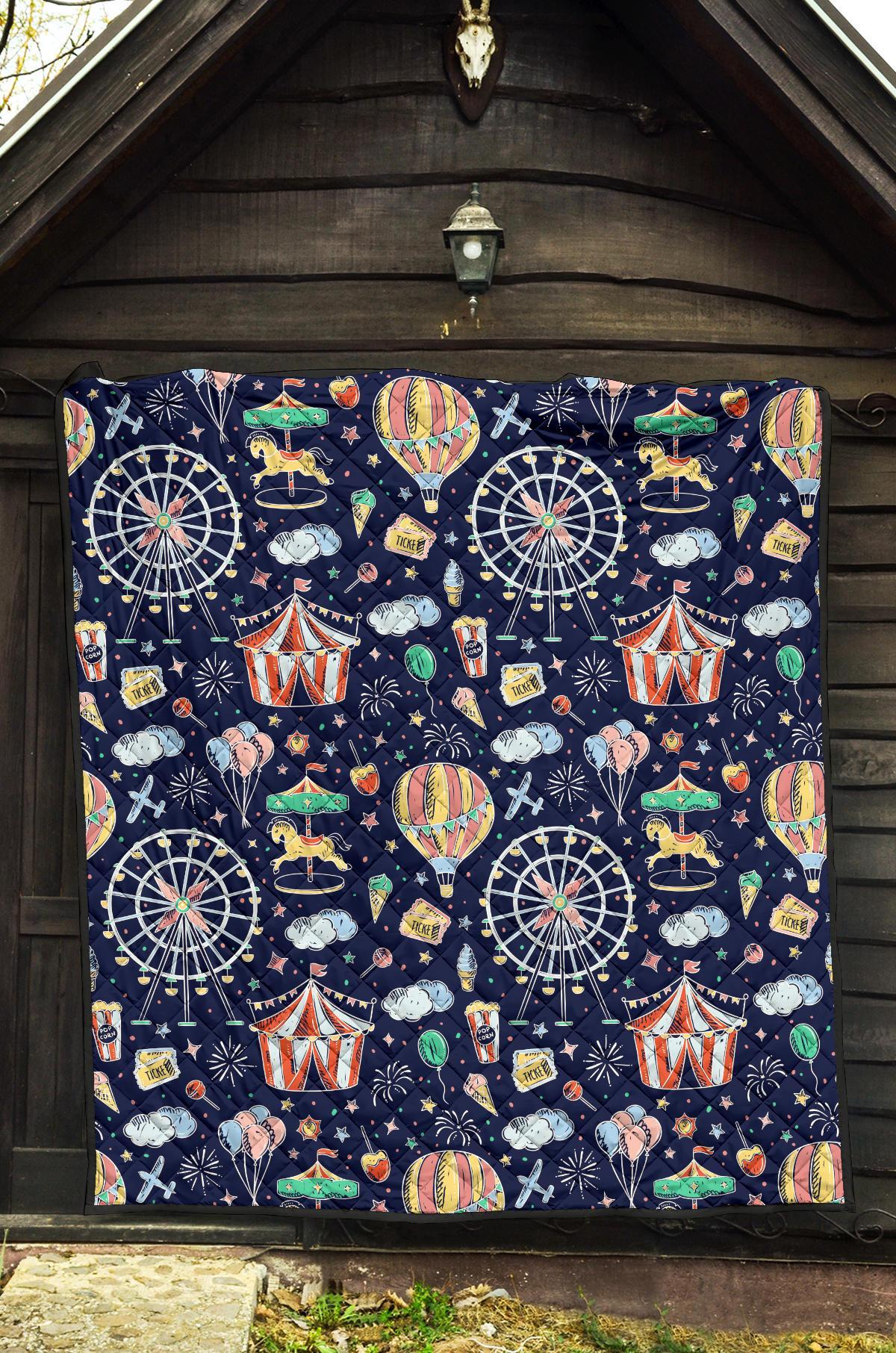 Circus Dream Pattern Print Quilt-grizzshop