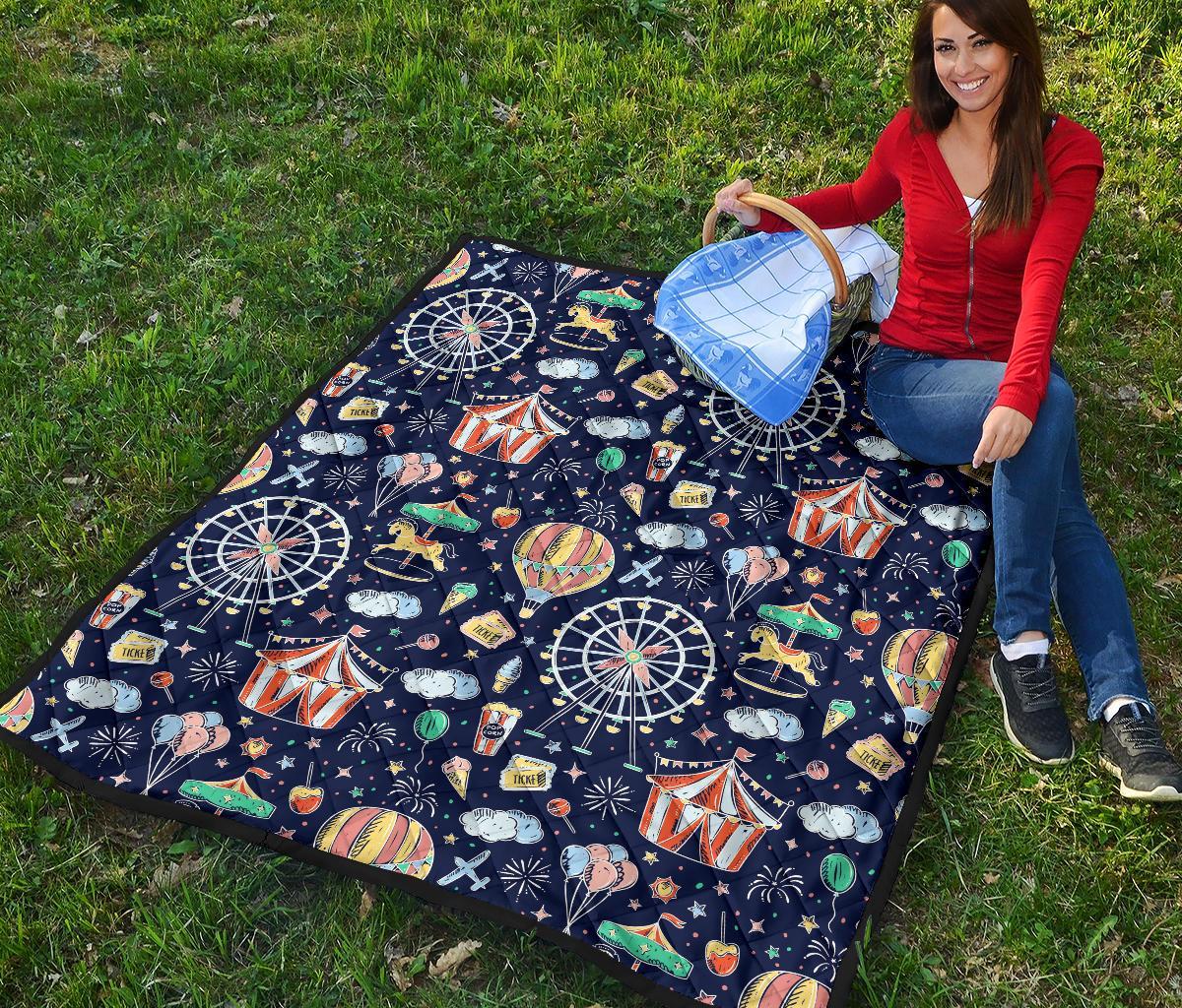 Circus Dream Pattern Print Quilt-grizzshop