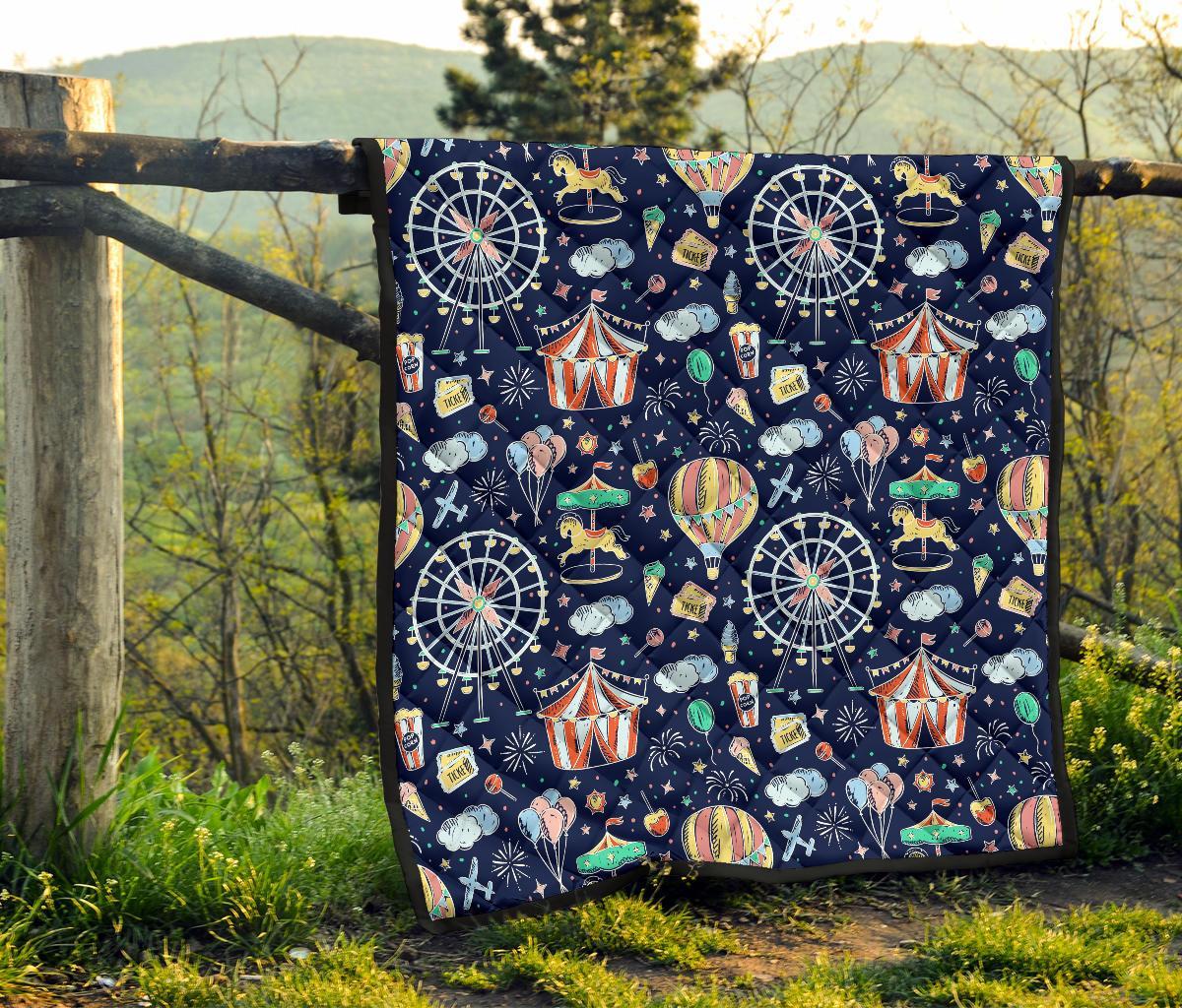 Circus Dream Pattern Print Quilt-grizzshop