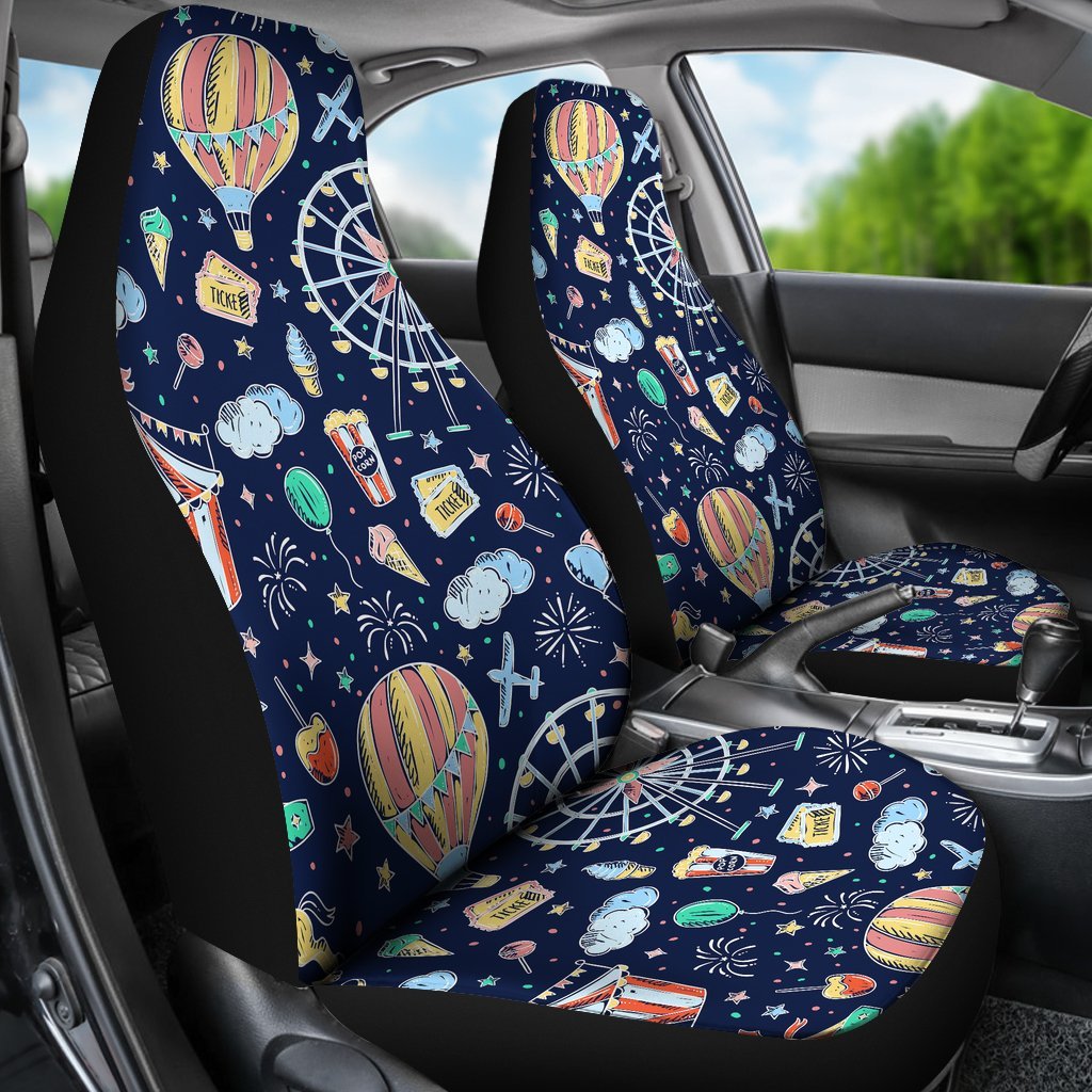 Circus Dream Pattern Print Universal Fit Car Seat Covers-grizzshop