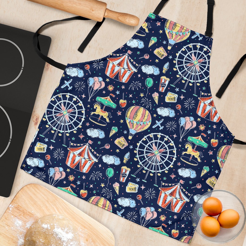 Circus Dream Pattern Print Women's Apron-grizzshop