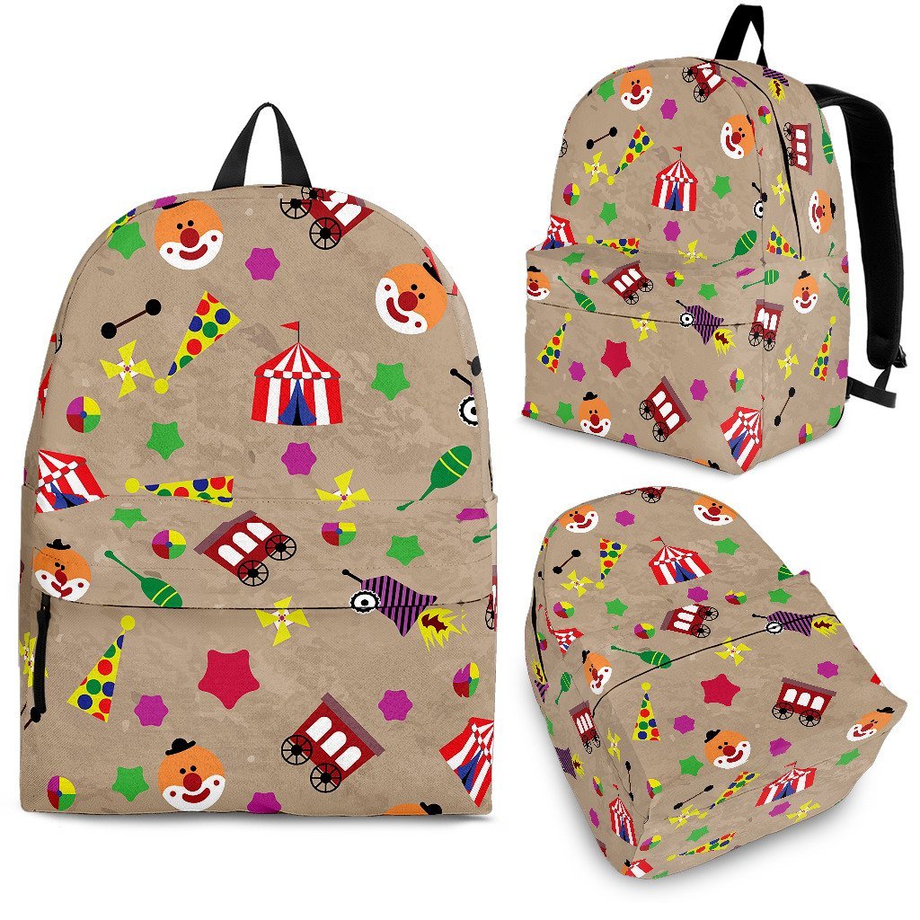 Circus Pattern Print Backpack-grizzshop