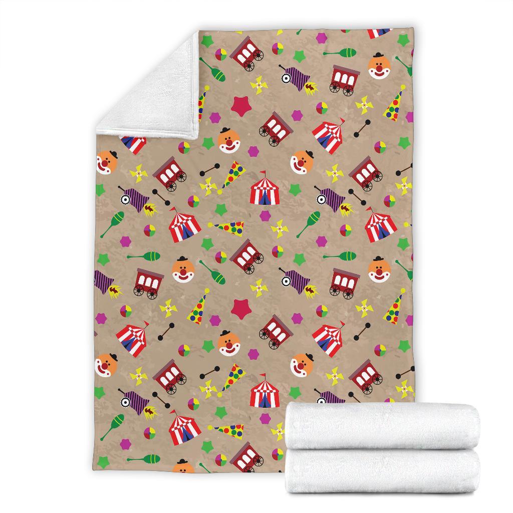 Circus Pattern Print Blanket-grizzshop