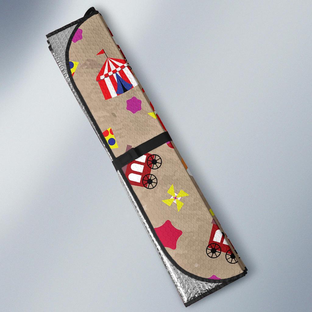 Circus Pattern Print Car Sun Shade-grizzshop