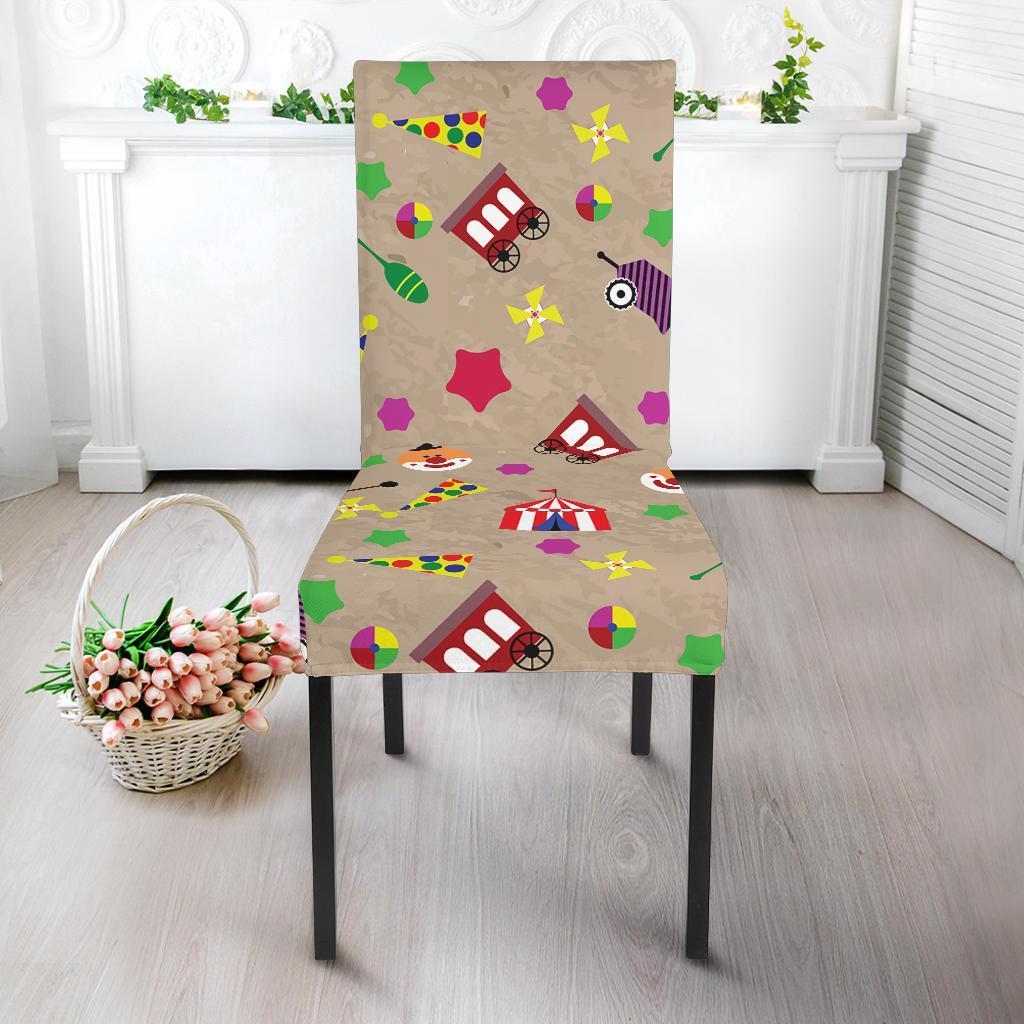 Circus Pattern Print Chair Cover-grizzshop