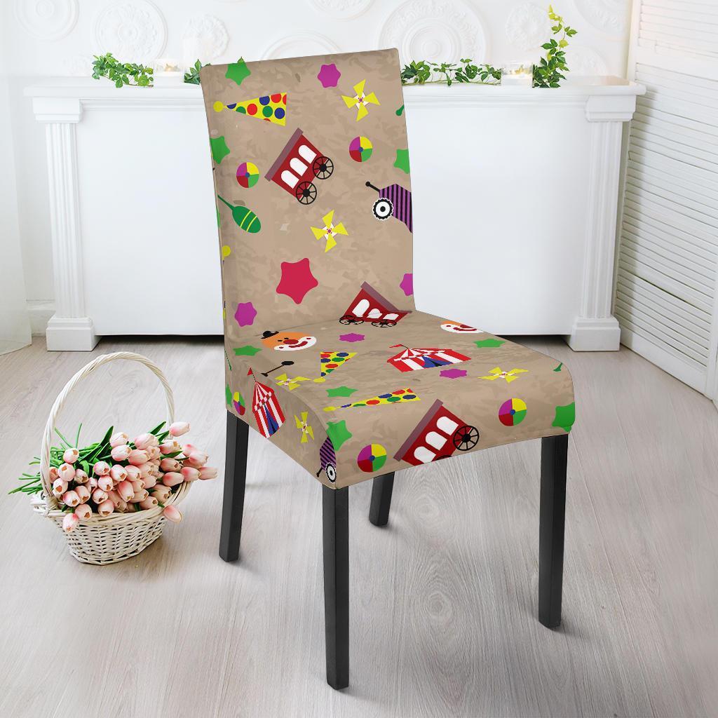 Circus Pattern Print Chair Cover-grizzshop