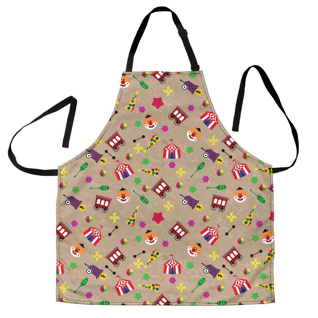 Circus Pattern Print Men's Apron-grizzshop