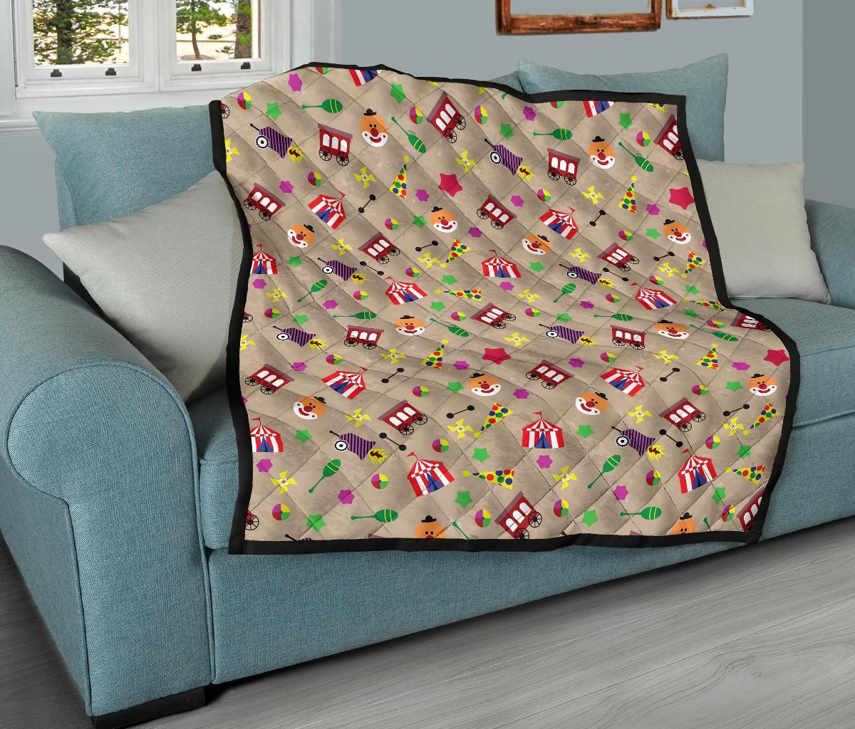 Circus Pattern Print Quilt-grizzshop