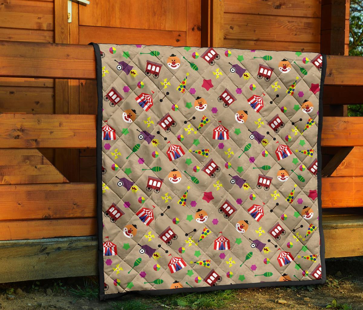 Circus Pattern Print Quilt-grizzshop