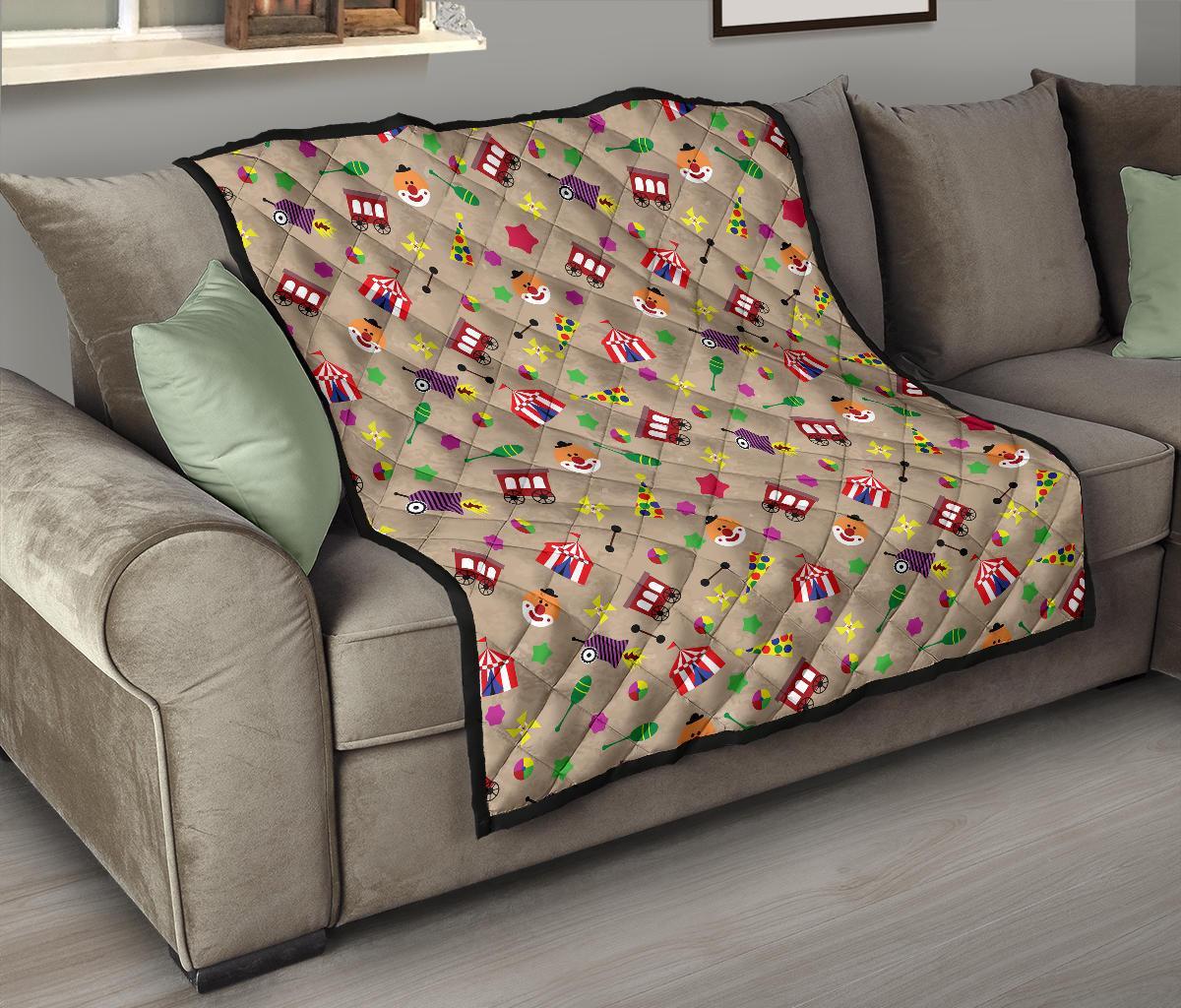 Circus Pattern Print Quilt-grizzshop