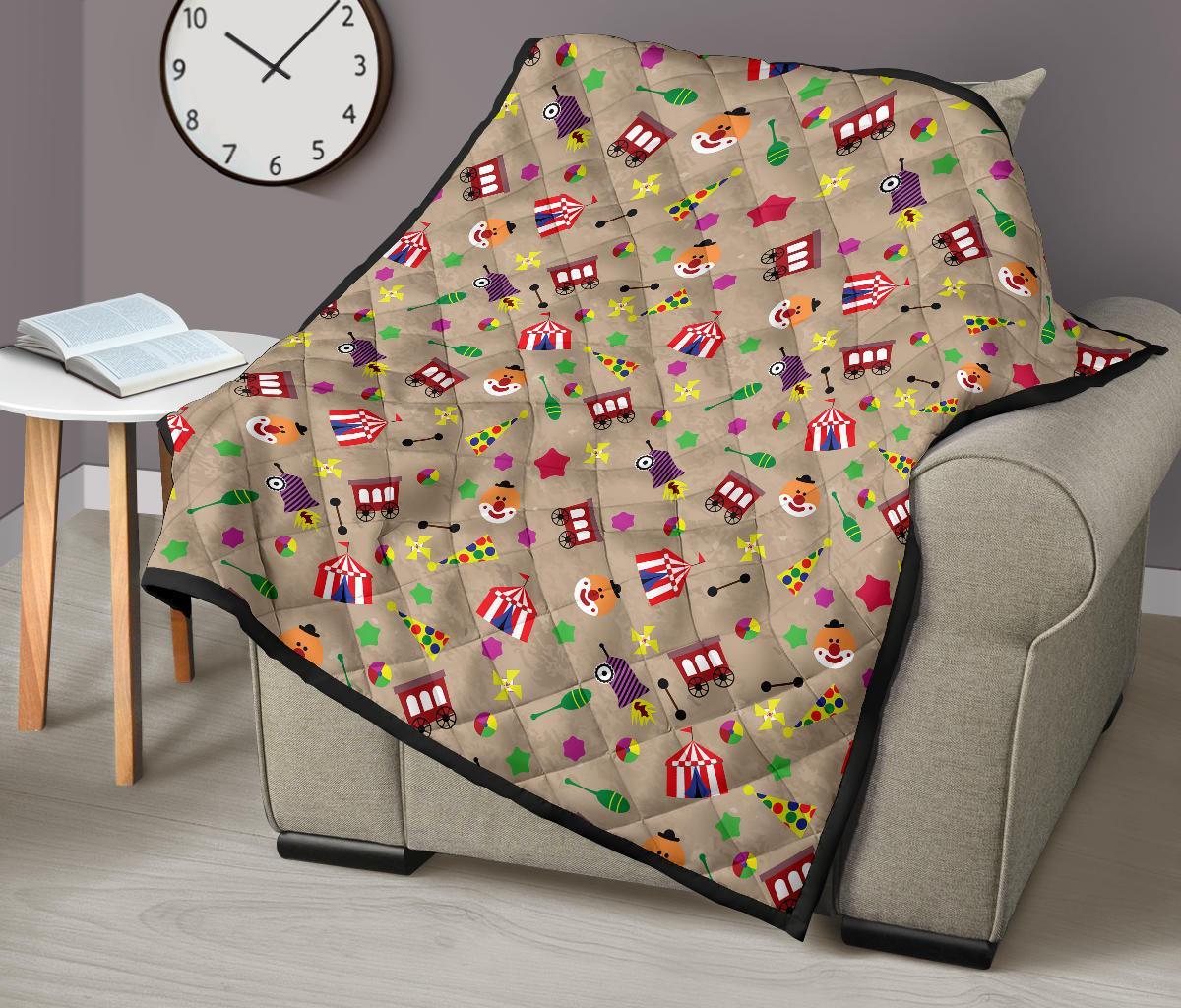 Circus Pattern Print Quilt-grizzshop