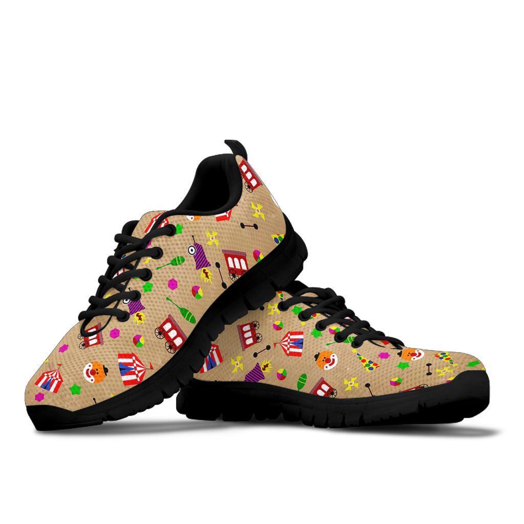 Circus Pattern Print Sneaker Shoes For Men Women-grizzshop