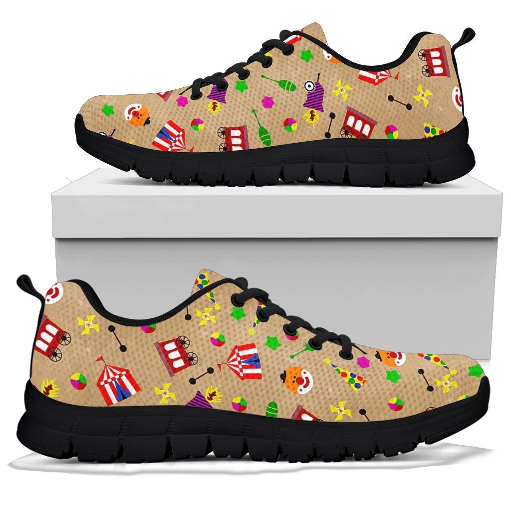 Circus Pattern Print Sneaker Shoes For Men Women-grizzshop