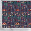 Circus Print Pattern Bathroom Shower Curtain-grizzshop