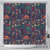 Circus Print Pattern Bathroom Shower Curtain-grizzshop