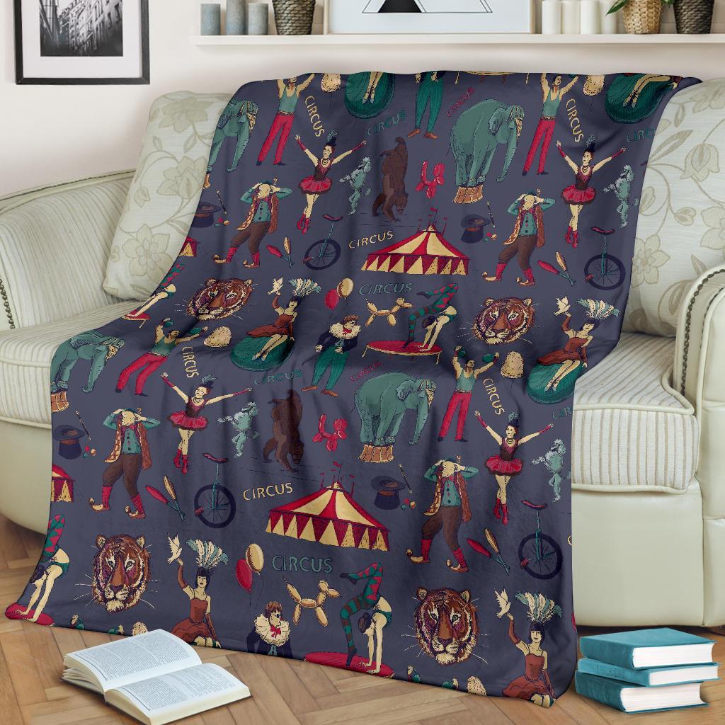 Circus Print Pattern Blanket-grizzshop