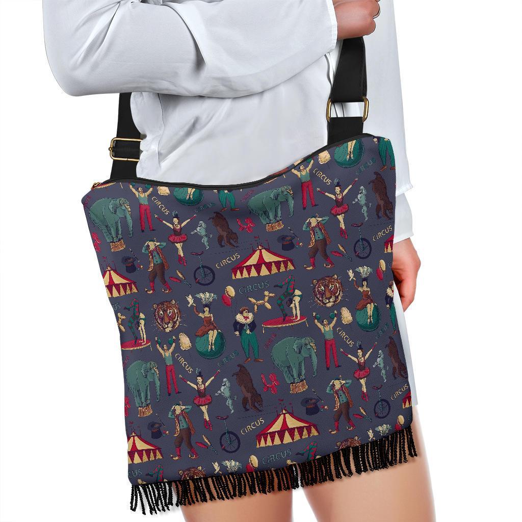 Circus Print Pattern Crossbody bags-grizzshop