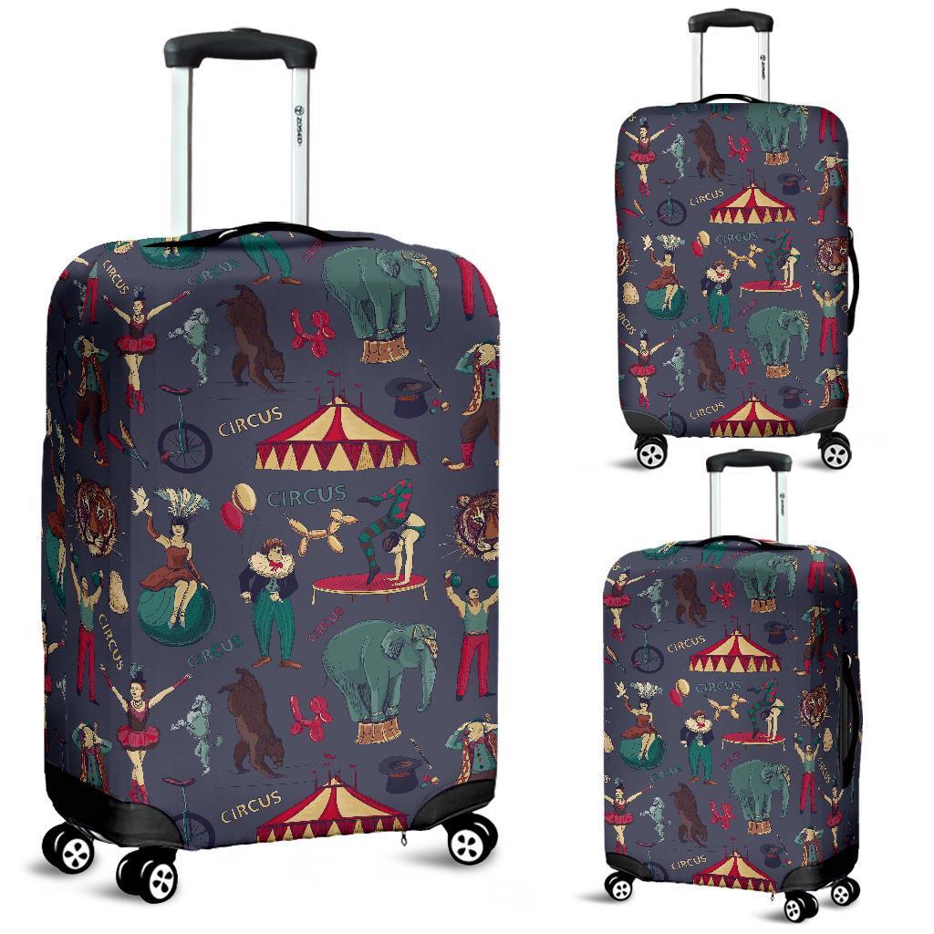 Circus Print Pattern Luggage Cover Protector-grizzshop