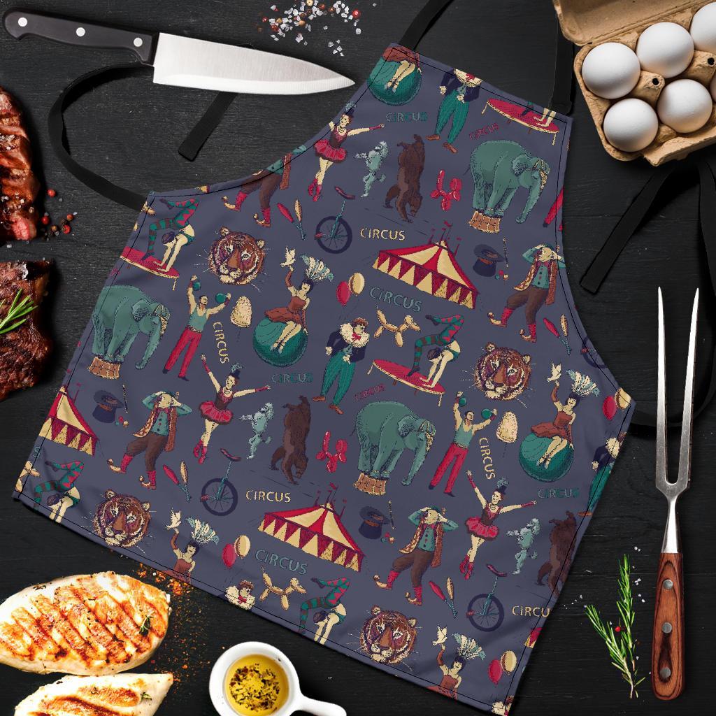 Circus Print Pattern Men's Apron-grizzshop