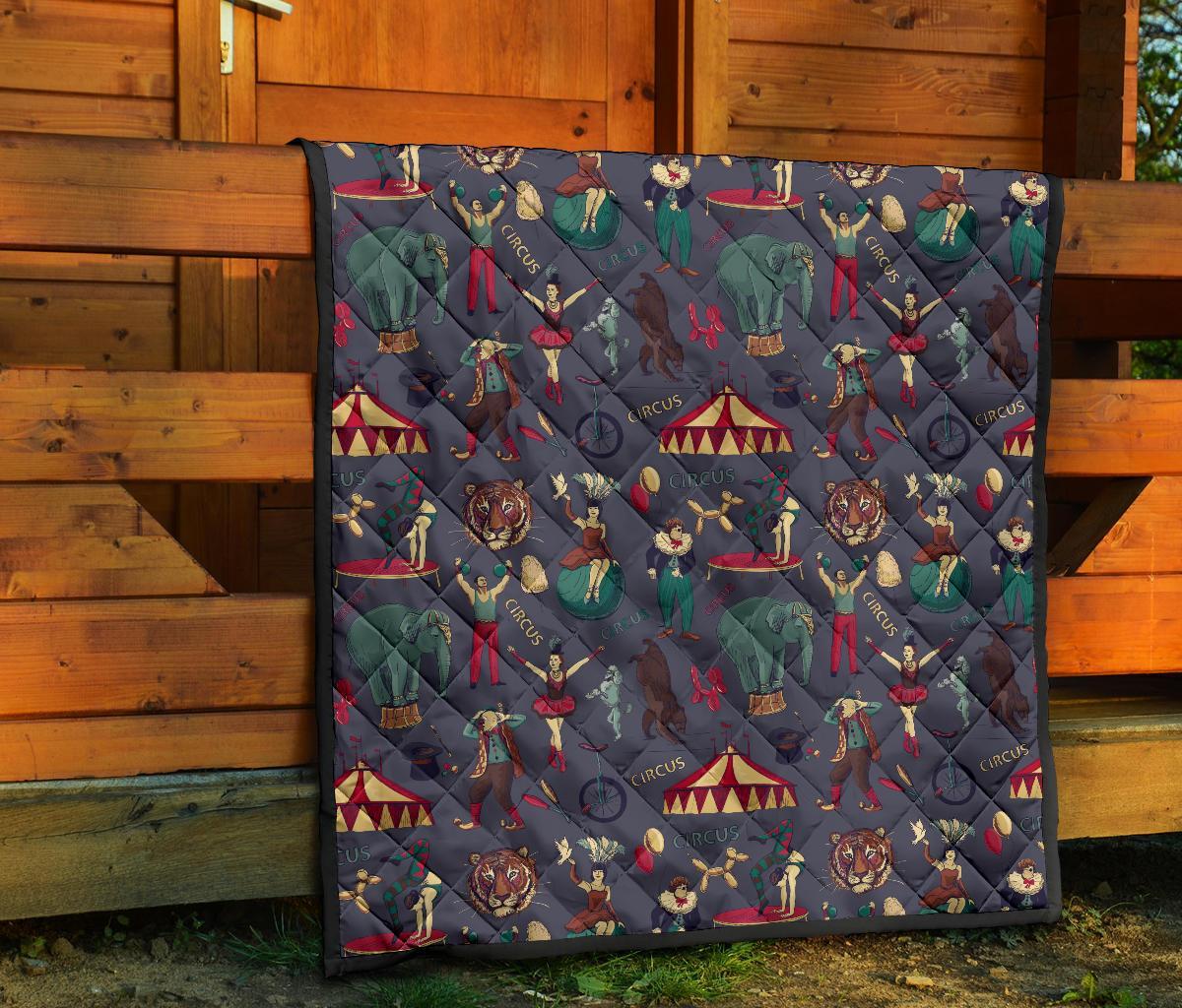 Circus Print Pattern Quilt-grizzshop