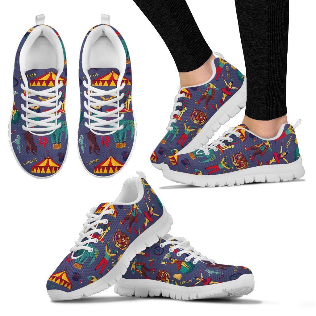 Circus Print Pattern Sneaker Shoes For Men Women-grizzshop