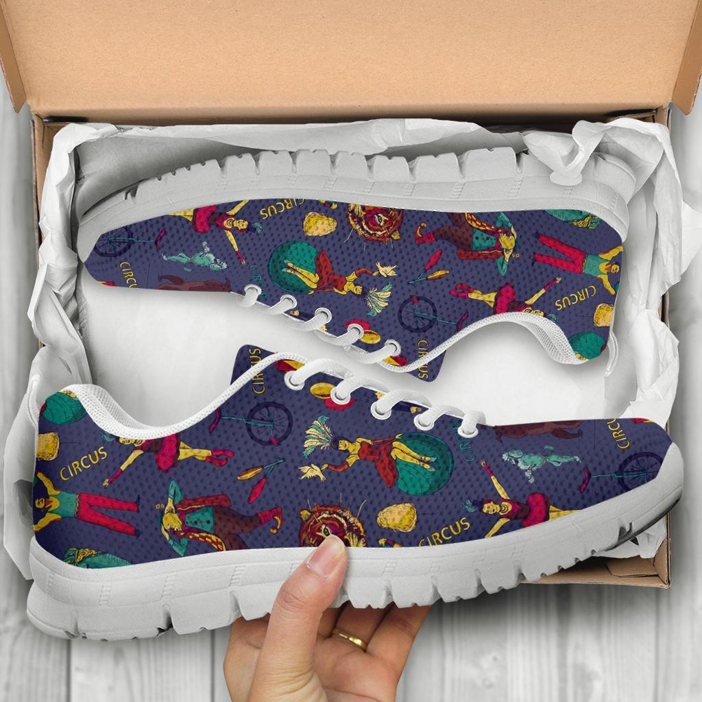 Circus Print Pattern Sneaker Shoes For Men Women-grizzshop