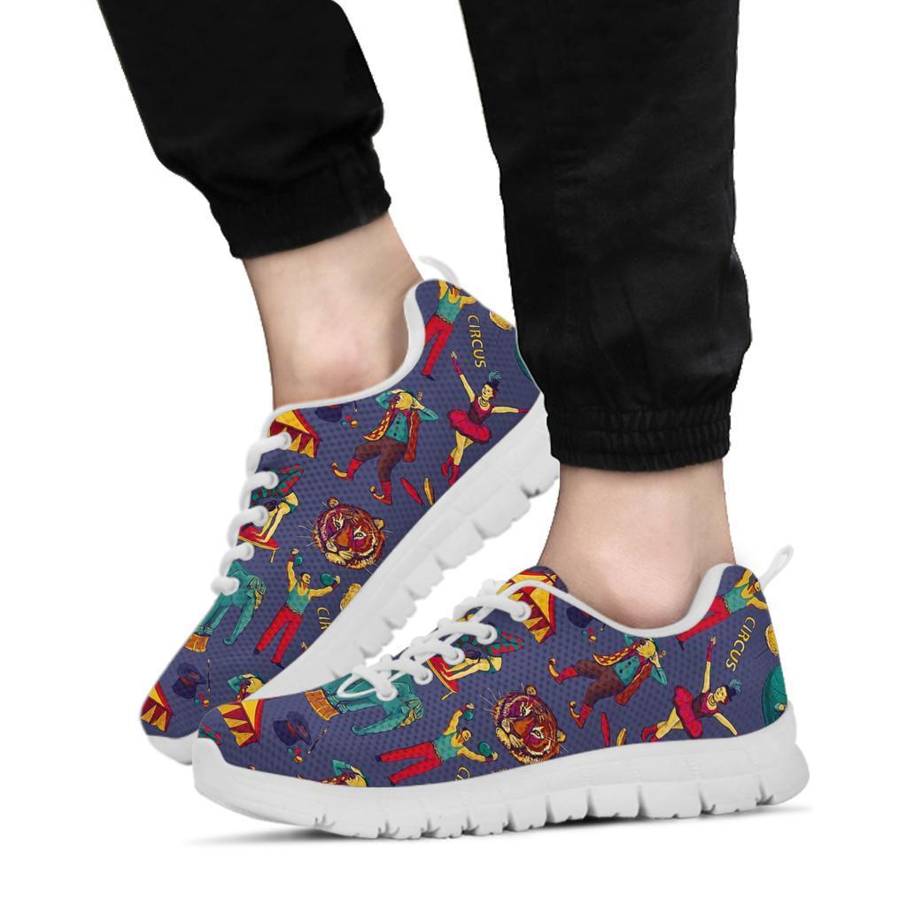 Circus Print Pattern Sneaker Shoes For Men Women-grizzshop