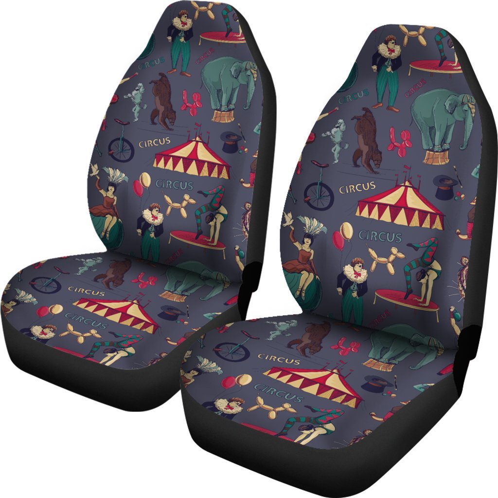 Circus Print Pattern Universal Fit Car Seat Covers-grizzshop