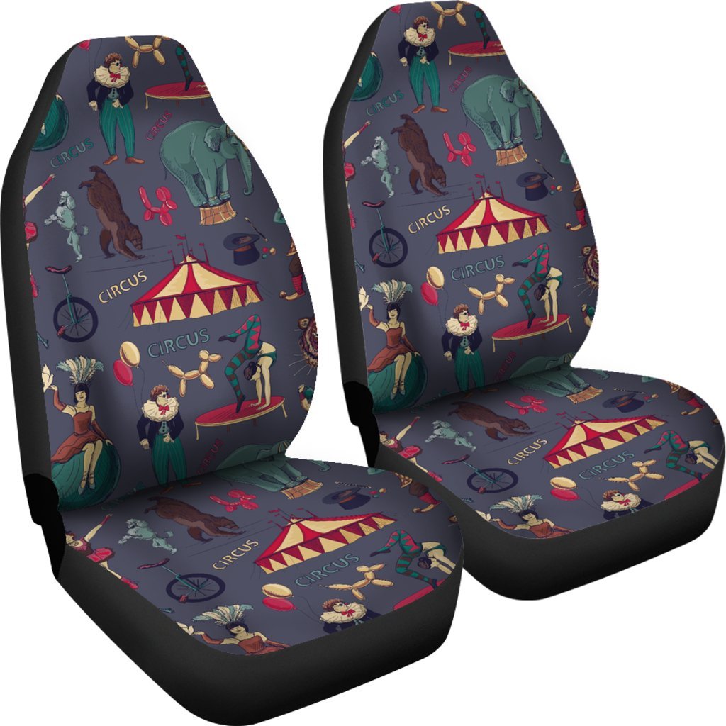 Circus Print Pattern Universal Fit Car Seat Covers-grizzshop