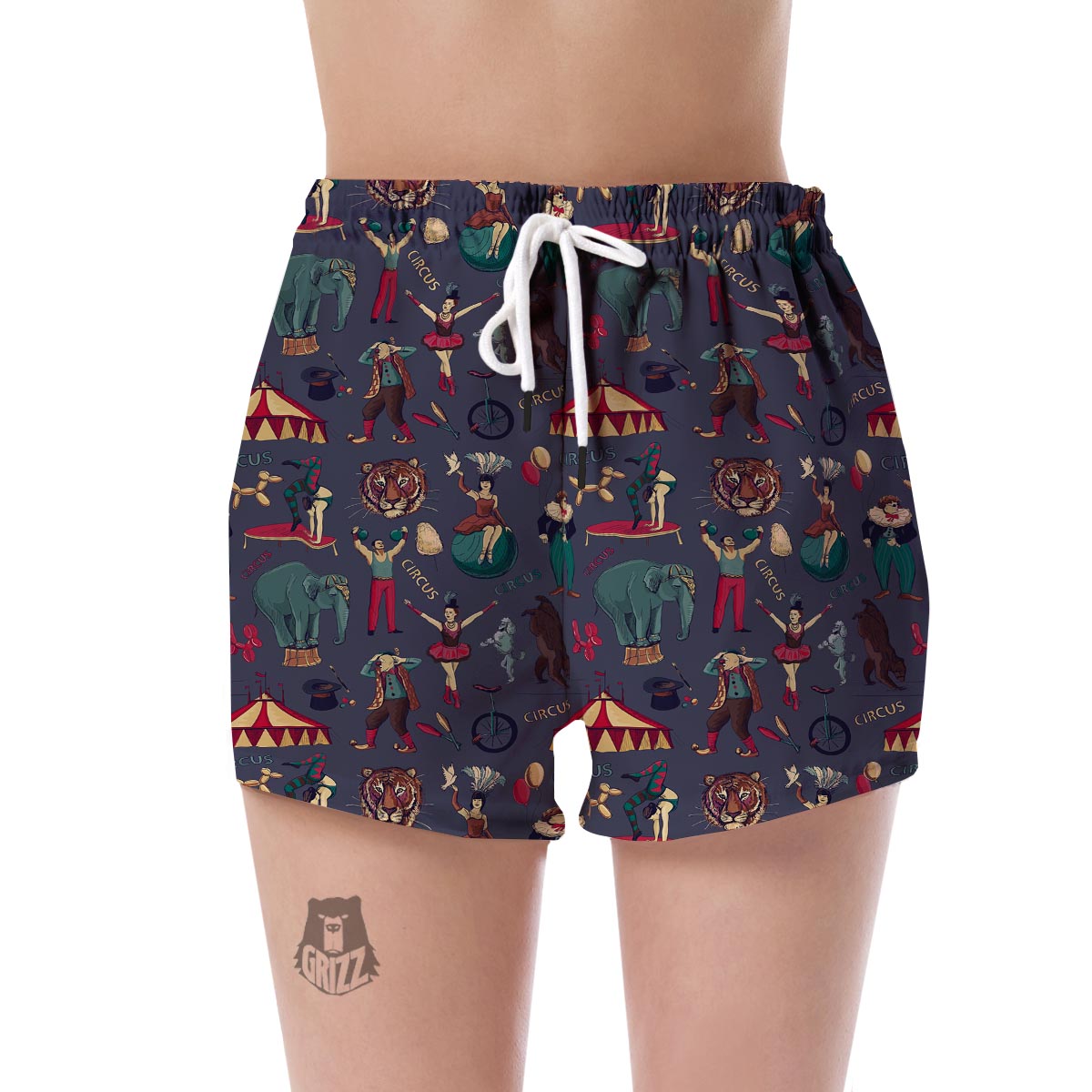 Circus Print Pattern Women's Shorts-grizzshop