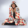 Circus Teddy Bear Pattern Print Hooded Blanket-grizzshop