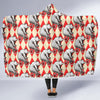 Circus Teddy Bear Pattern Print Hooded Blanket-grizzshop