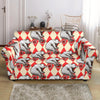 Circus Teddy Bear Pattern Print Loveseat Cover-grizzshop