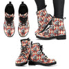 Circus Teddy Bear Pattern Print Men Women Leather Boots-grizzshop
