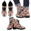 Circus Teddy Bear Pattern Print Men Women Leather Boots-grizzshop