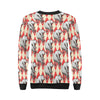 Circus Teddy Bear Pattern Print Women Crewneck Sweatshirt-grizzshop