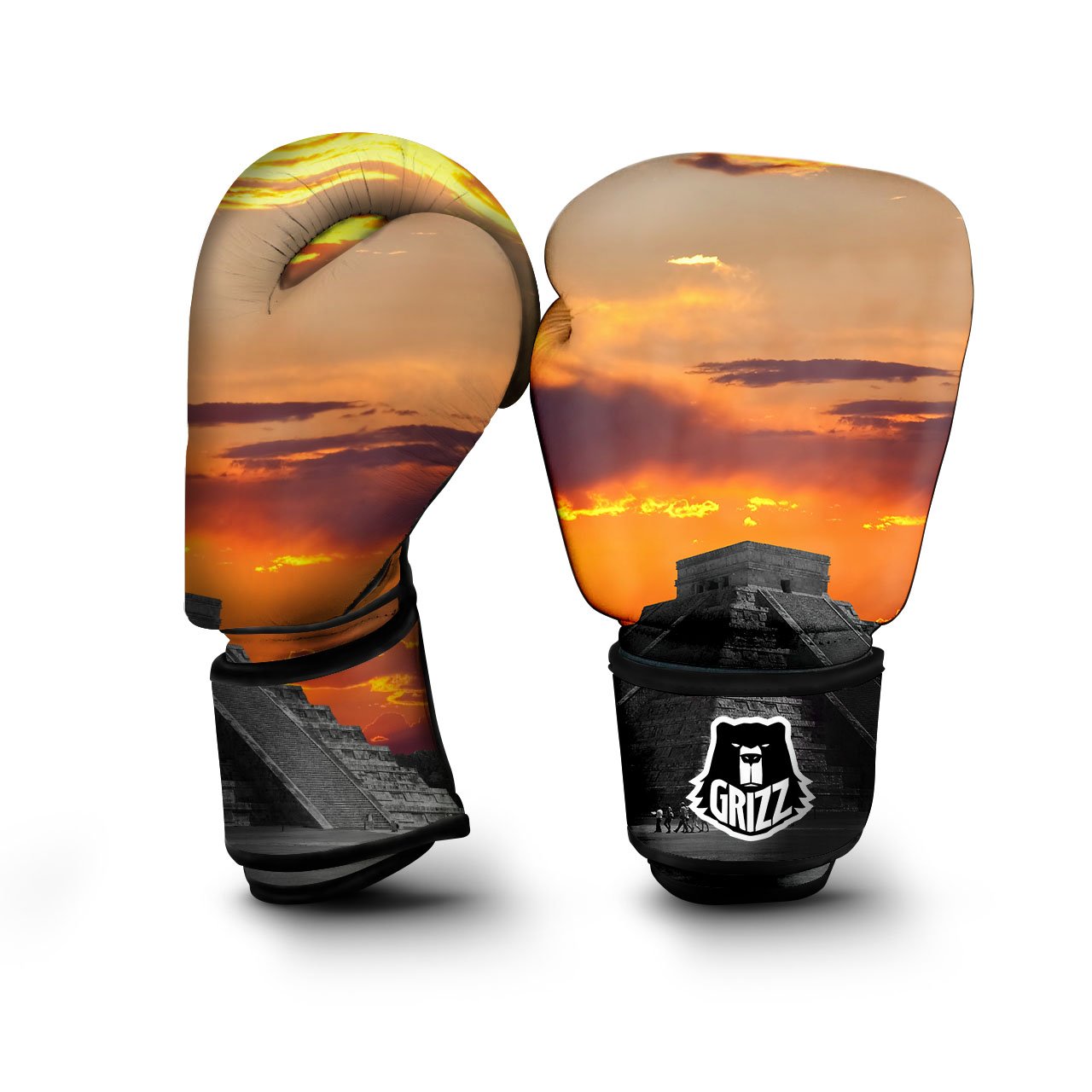 Civilization Mayan Print Boxing Gloves-grizzshop