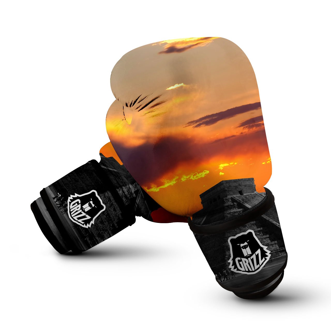 Civilization Mayan Print Boxing Gloves-grizzshop